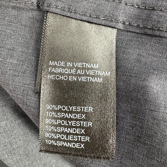 Kenneth Cole Reaction Dark Grey Regular Fit Chest Pockets Button Shirt 4X - Picture 4 of 7